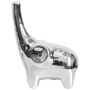 Escultura de elefante de aluminio fundido niquelado de diseño moderno elegante vajilla hecha a mano artículo de exhibición disponible al por mayor - Product Image 6