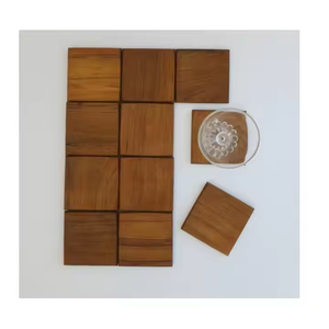 Juego de Portavasos Redondos Hechos a Mano de Madera 100% Natural, Pieza Antigua, Diámetro Personalizado para el Hogar, Cocina, Vajilla, Artesanía Crescent - Product Image 2