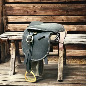 งานอดิเรกม้าทำเองชุดพรมกลางแจ้งเชือกแขวนคอของเล่นม้าเชือกบังเหียนอานผ้าห่มขนแกะยัดไส้ของเล่นสัตว์ - Product Image 1