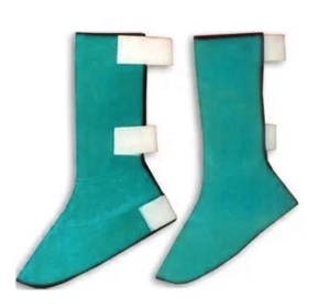 High Quality Fire Resistant Cowhide Split Welding Leather Leg Guard Shoe Cover Eco-Friendly Industrial Safety Shoes for Welding - Product Image 3