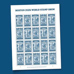 Timbres-poste éternels <span class=keywords><strong>de</strong></span> la Foire Mondiale des Timbres <span class=keywords><strong>de</strong></span> Boston, États-Unis, 2026, Timbres-poste américains, Timbres-poste pour courrier, Ensemble <span class=keywords><strong>de</strong></span> timbres-poste, Édition pour collectionneurs américains - Product Image 1