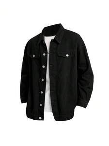 Premium Vintage Bomber <b>Denim</b> <b>Jacket</b> <b>Men</b> Breathable Warm Eco Friendly Winter Wear Classic Plain Style Comfortable Reversible - Product Image 3