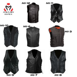 Gilet en cuir personnalisé pour motard, club de motards, en cuir de vache véritable, avec patchs, design prêt à l'emploi, unisexe, grandes tailles, hiver - Product Image 4