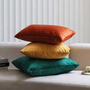 Juego de 3 Fundas de Almohada de Terciopelo Coordinadas con Insertos, 3 Tamaños y Colores Surtidos, Fundas Decorativas para Almohadas con Insertos - Product Image 2