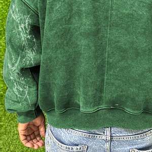 Vente en gros de sweat à capuche pour hommes haut de gamme col à capuche zippé personnalisé uni lettre motif teinture bas prix thermique pour l'automne - Product Image 4