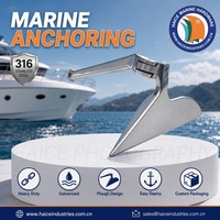 Ancre de charrue en acier galvanisé à chaud MARINE, plaque soudée, 20 kg/44 lb, ancre de charrue pour ancrer les navires, les yachts, les bateaux, matériel de bateau