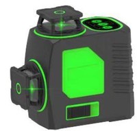 Niveau laser 3D auto-nivelant de qualité industrielle HIKARI avec 3 lasers verts et couvercle rotatif, précision 1 mm/5 m pour la construction