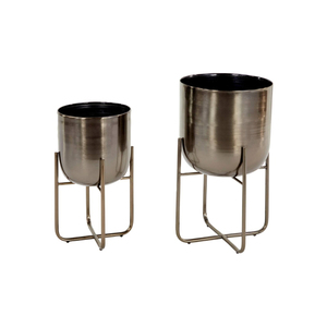 กระถางต้นไม้โลหะสไตล์อุตสาหกรรมแบบชนบทพร้อมการออกแบบคลาสสิกแบบแขวนอินเดีย - Product Image 5