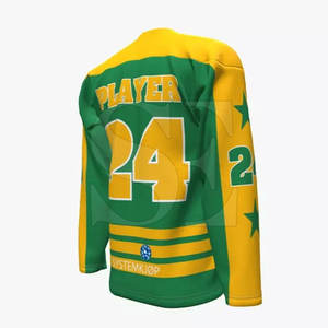 Maillot de hockey sur glace personnalisé de haute qualité en polyester avec impression par sublimation et logo brodé Design gratuit vêtements de hockey sur glace - Product Image 6