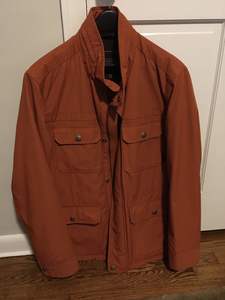 Chaqueta de trabajo de algodón 100% de alta calidad, prendas de vestir exteriores de lona, logotipo personalizado, venta al por mayor con cuello en contraste, chaqueta en blanco - Product Image 6