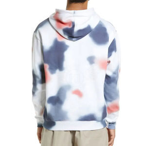Sudadera con Capucha Tie Dye para Hombre con Estampado Gráfico Personalizado, con Capucha de Poliéster/Algodón Teñido Liso, Resistente al Viento, Diseño Ecológico para Invierno - Product Image 3