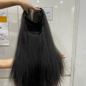 วิกผมต่อผมมนุษย์สีเทาวิกผมลูกไม้ด้านหน้าแบบปรับแต่งได้ผมหรูหราแบบเวียดนาม - Product Image 4