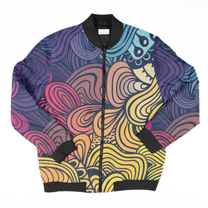 Sublimación Varsity Jacket Manga larga 100% Poliéster Casual Chaqueta unisex Etiqueta privada Sublimación Bomber Jacket para hombres - Product Image 4