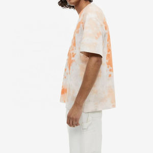 High Quality Drop Shoulder Custom Graphic Acid Wash Quick Dry Washed Loose Fit Men's Oversized T-Shirts Short Sleeve - Product Image 3