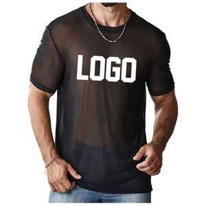 Hip hop gota hombro peso pesado Stock camisetas de lujo de algodón personalizado streetwear de gran tamaño recortada boxy camiseta para hombres - Product Image 6