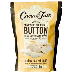 Vente flash, livraison rapide, excellente qualité, chocolat composé OEM/ODM HALAL, boutons de chocolat blanc, biscuits au cacao, prix attractif - Product Image 1