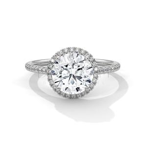 Top qualité 14 carats or jaune Moissanite vente en gros bijoux de mode personnalisés mariage fiançailles Solitaire bague en diamant pour les femmes - Product Image 2