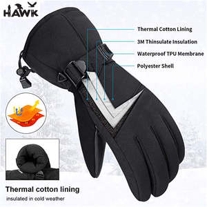 New Fashion Winter Ski <b>Gloves</b> for Snowboarding Waterproof Leather Insulated Economical Price - Product Image 2
