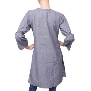 คุรตีปักลายสำหรับผู้หญิง - สีเทา - Product Image 3