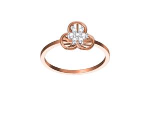 Anillo de compromiso de diamantes chapado en oro rosa de 14 quilates, diseño elegante para aniversario de bodas, calidad premium a precio económico - Product Image 2