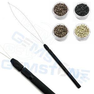 Professional Stainless Steel Hair <b>Extension</b> Pulling Loop Tool for Micro Nano <b>Beads</b> Installation – Double Wire Threader Tool - Product Image 3