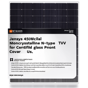Panneau solaire monocristallin bifacial N-Type demi-cellule Jensys 450W avec couvercle avant en verre certifié TUV pour usage domestique - Product Image 2