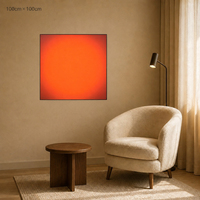 Lumière LED intelligente à intensité variable avec logo personnalisé, simulation du lever et du coucher du soleil, intégration intelligente, art mural pour salon