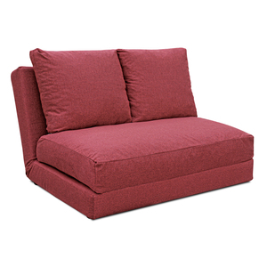 EVERGREENWEB Divano Letto Futon dal Design Moderno a 2 Posti con Schienale Regolabile e 2 Cuscini Comodi - Rosso Modulare Estensibile |   HOSHI - Product Image 1