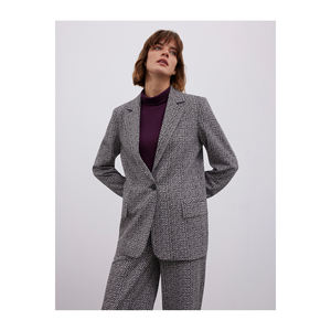 Blazers pour femmes en mélange de viscose à motifs, veste élégante au design unique - Product Image 6