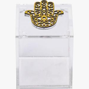 Caja de almacenamiento acrílica Premium Acabado de laca de chocolate para decoración elegante del hogar de Eid, Ramadán y Oriente Medio - Product Image 3