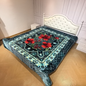 Couverture en Raschel à 2 couches à imprimé floral de luxe, douce et tissée pour un usage domestique, vente chaude à un prix avantageux - Product Image 6