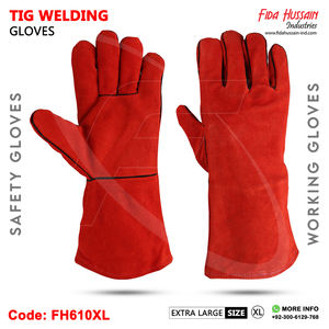 Forro completo Red Wing Thumb Style Guantes De Seguridad para hombres Guantes De seguridad de trabajo resistentes en cuero de vaca dividido - Product Image 4