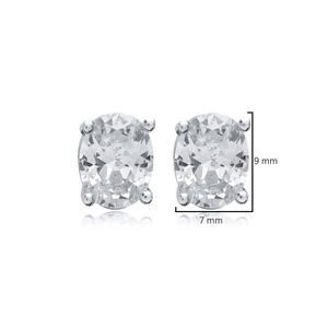 CZ Stone 5x7mm Baguette Rectángulo Stud Pendientes Turco Hecho a mano Venta al por mayor 925 Joyería de plata esterlina - Product Image 2