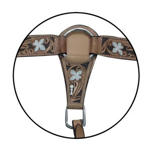 Confort et durabilité optimaux-Plastron de cheval en cuir de qualité supérieure de haute qualité avec sangles réglables - Product Image 4