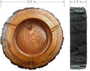 ที่เขี่ยบุหรี่ทำจากไม้ที่ใส่ซิการ์ในร่มกลางแจ้งทนทานเป็นมิตรต่อสิ่งแวดล้อมสำหรับใช้ในบ้านสำนักงาน - Product Image 4