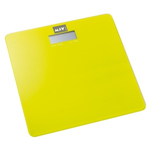 Bilancia da bagno MSV realizzata in vetro verde chiaro, 30 x 30 x 1,7 cm - Product Image 1