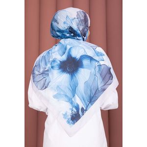 Écharpes tendance à motif carré rose, en coton et polyester, avec style pierre - Product Image 3