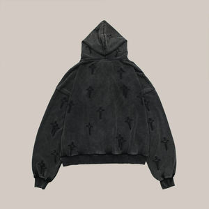 High Quality Streetwear <b>Vintage</b> Washed Distressed <b>Zip</b> <b>up</b> <b>Hoodie</b> 450Gsm Heavyweight 100% Cotton Acid Wash Full Face <b>Zip</b> <b>up</b> <b>Hoodie</b> - Product Image 2