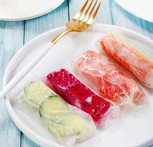 Papier de riz de vente au détail, importé du Vietnam, peau de rouleau de printemps, crêpe transparente, 22 cm - Product Image 3