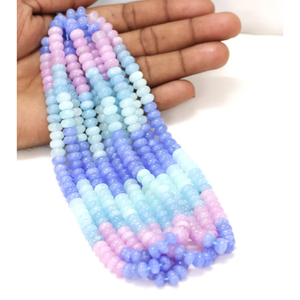 ลูกปัดพลอยหินควอทซ์ทรงกลมสีผสมที่สวยงามขนาด7-8มม. AAA - Product Image 2