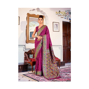 Large gamme de vêtements de créateur de mode de bonne qualité pour mariage et fête Collection de saris de tissage pur cachemire - Product Image 1