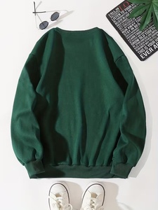 Sudadera con Capucha Verde Unisex de Alta Calidad, Estampado de Oso de Dibujos Animados, Cuello Redondo, Ropa Casual de Invierno, Estilo Único, Tejido de Algodón - Product Image 2