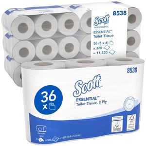 Scott White Bamboo <b>Toilet</b> Tissue <b>Jumbo</b> <b>Roll</b> Size 12 12-<b>Rolls</b> Per Pack Coreless Soft Gentle Skin Dot Factory Price for Home Use - Product Image 2