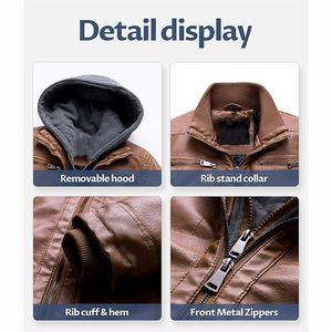 Veste en cuir sur mesure pour hommes, veste de moto, vente en gros, meilleure vente automne hiver - Product Image 3