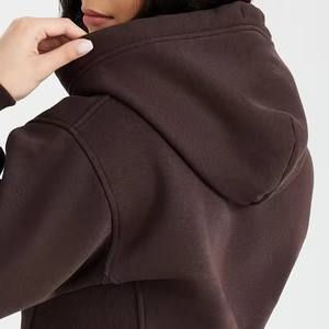 เสื้อครอปซิปยาวโอเวอร์ไซส์ของผู้หญิงผ้าฟลีซแบบรูดซิปตัวยาวโอเวอร์ไซส์ - Product Image 4