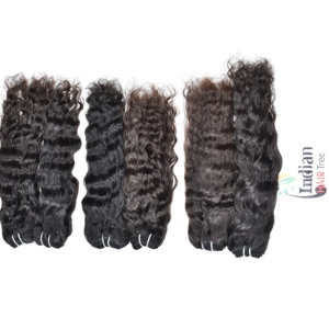 Extensions de cheveux humains indiens 100 % naturels, bouclés noirs, ondulés profonds, soyeux, Remy, cuticules alignées, du fournisseur, 8-32 pouces - Product Image 5
