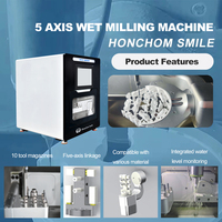 Fraiseuse humide dentaire Honchon fraisage CNC pour zircone, eMax, composite, matériaux en titane fraiseuse dentaire à 5 axes