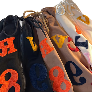 เสื้อมีฮู้ดผ้าฟลีซสำหรับผู้ชายแนวสตรีทเสื้อผ้าลำลองเสื้อสวมหัวปักผ้ากำมะหยี่วัสดุขนแกะสีและโลโก้ตามสั่ง100% - Product Image 6