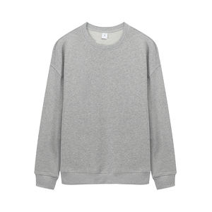 Poids lourd coton hommes sweats impression broderie personnalisé sweat à col rond pull col rond t-shirt - Product Image 1