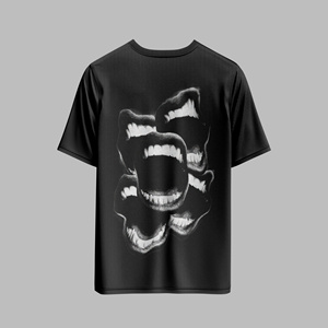 Wholesale Oversized T-Shirt Men's Hip Hop Style Drop Shoulder Heavy Cotton Custom <b>Logo</b> OEM - Product Image 4